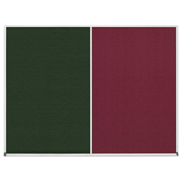 Triple Door Radius Corkboard, 96"x48", Bla, UV7006RC-BLACK-PEARL